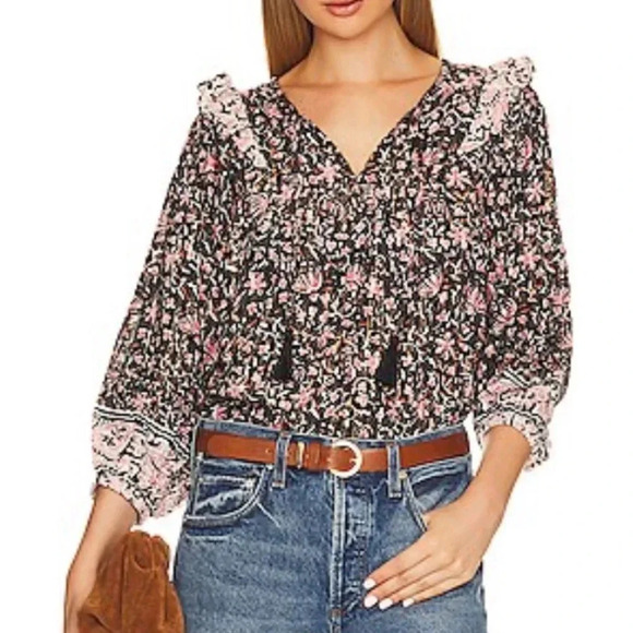 Cleobella Brynlee Blouse in Fan Print Size Large - Picture 1 of 13